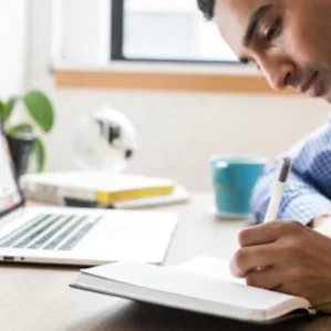 French Reve - Male Studying at Desk