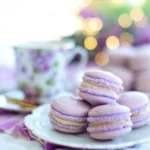 fashion - french culture food close up photo of macarons on plate 3776947