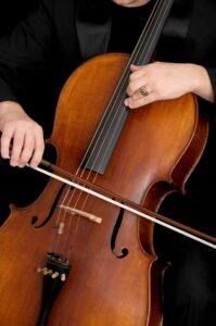 Cello being played