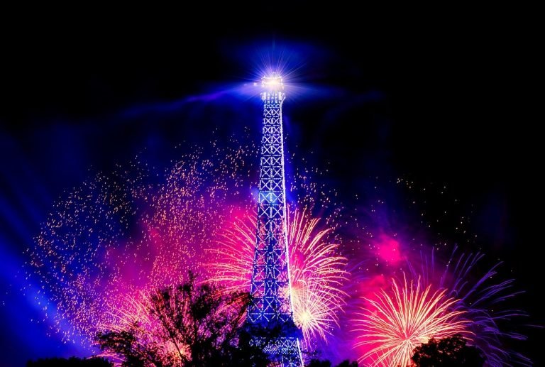 Eiffel Tower Fireworks Celebration